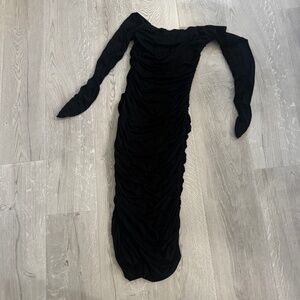 Endless rosé black knit dress